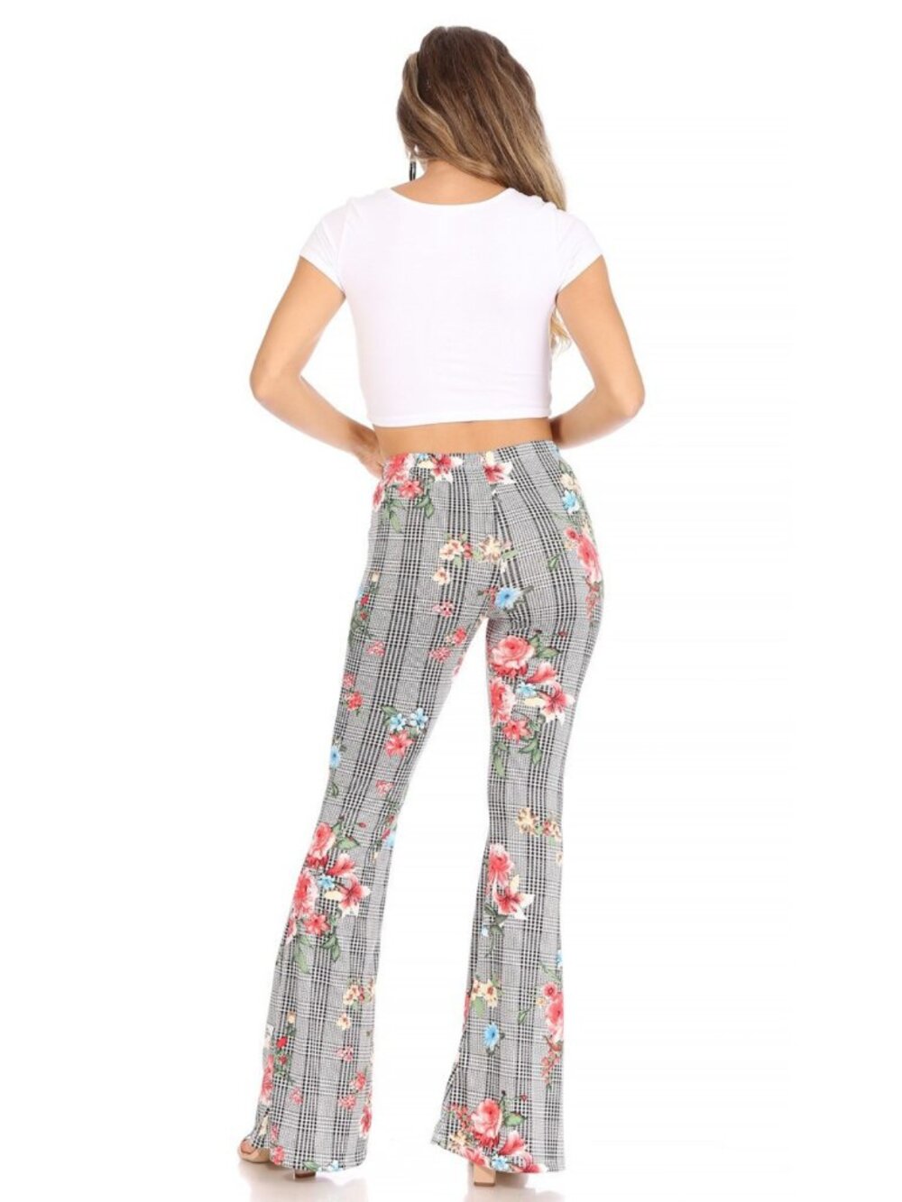 Moa Collection Floral Fit & Flare Pull-On Pants NEW Stretch Boho S-L - Picture 5 of 6
